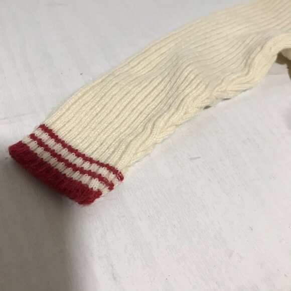 Vintage St. Bernard Baby Sweater  6-12 Months  Cream & Red - Picture 5 of 7